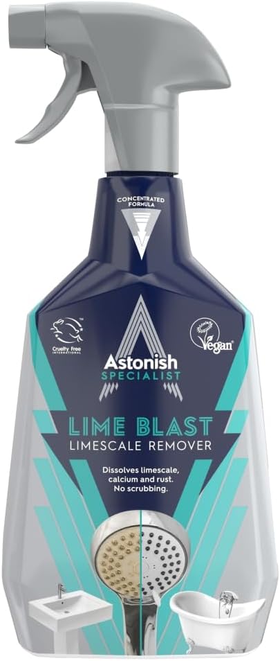 Limescale Remover Spray, Hard Water & Calcium Cleaner 25oz