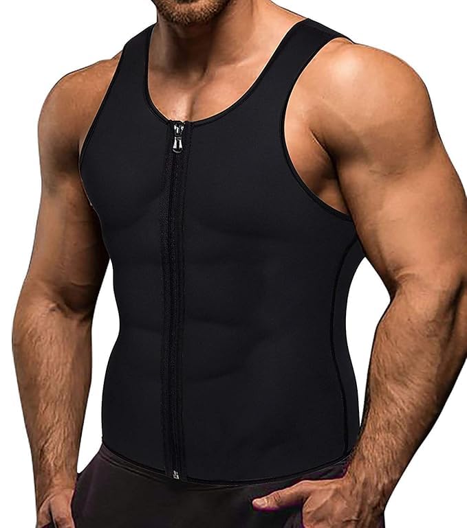 Drumstone (𝟭𝟬 𝗬𝗲𝗮𝗿𝘀 Special Warranty) Men’s Slimming Shapewear Vest for Rapid Sweat & Water Weight Loss – Lightweight Waist Trainer Shirt with Breathable Design for Fitness & Core Strengthening-picture-32