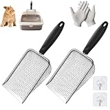 Anti Schlupf Griff：Der Griff der schaufel katzenklo ist ergonomisch gestaltet, mit einem komfortablen Griff und einem einfachen Betrieb.