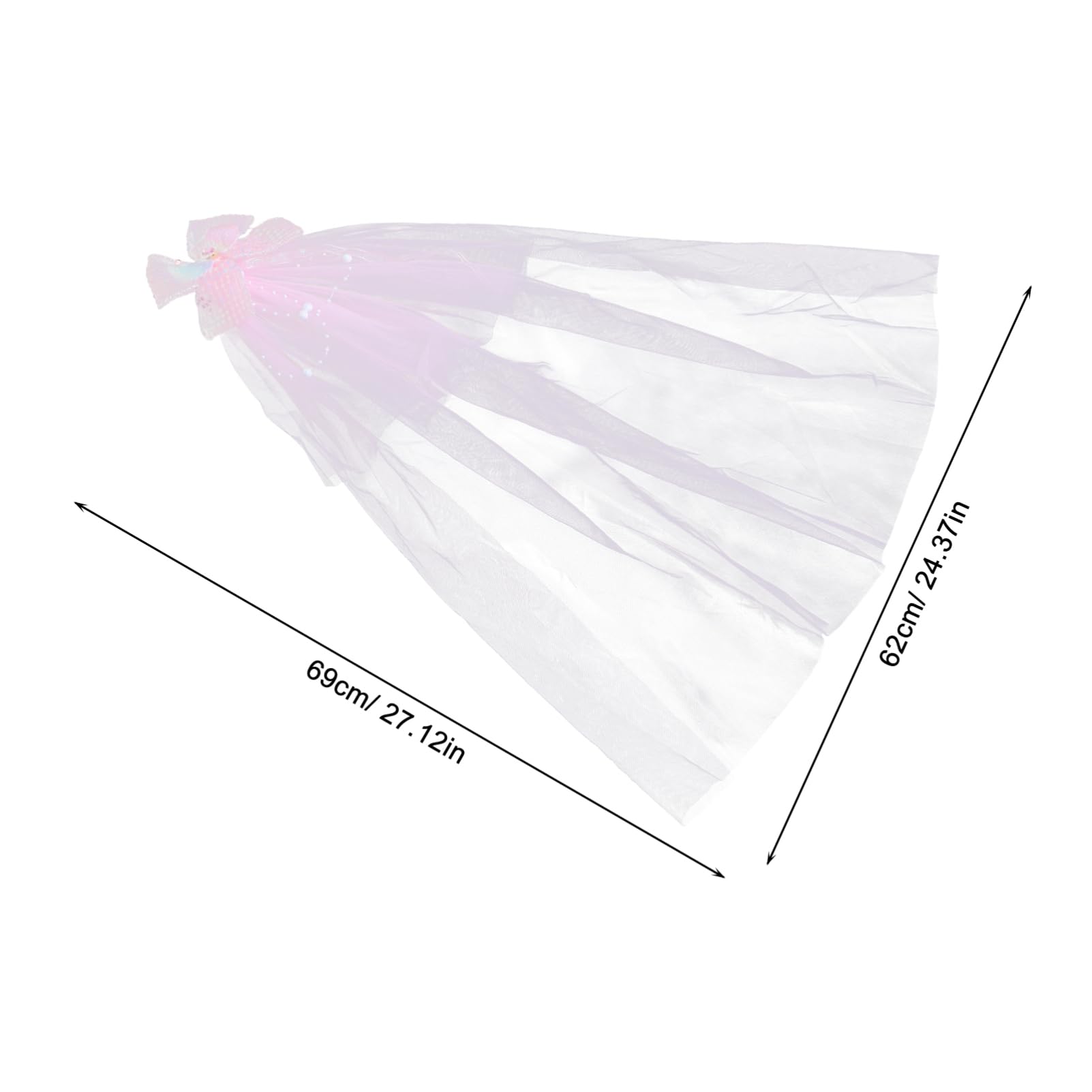 FOMIYES Birthday Veil Headpiece with Bow Hair Clip Elegant Girl Hair Accessories Soft and Stylish Hair Clips for All Ages and Special Occasions