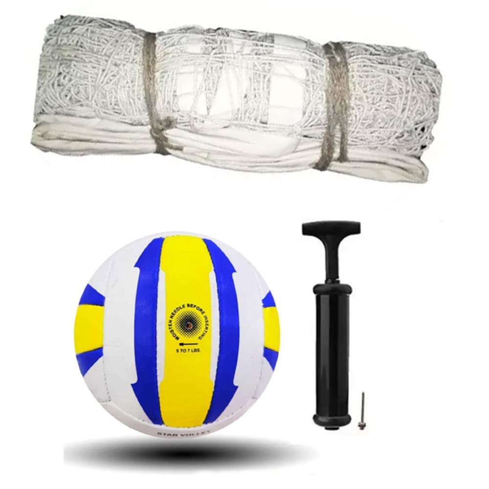 Vantage Sports Volley PU Volleyball Official Size and Weight | Air Needle and Hand Pump Included I and Net. Combo (Multicolour). (B09M9Q8T57) Amazon Price History, Amazon Price Tracker