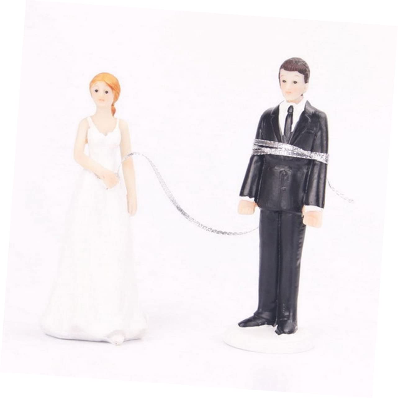 Abaodam 2pièces Figurine De Gâteau De Mariage Élégante Résine Couple Mariés Décoration Romantique pour Gâteau De Mariage Souvenir Intime pour Invités Et Célébrations