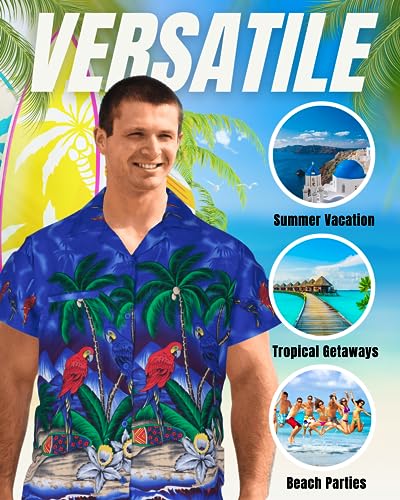 Redstar Fancy Dress - Camicia Hawaiana da Uomo