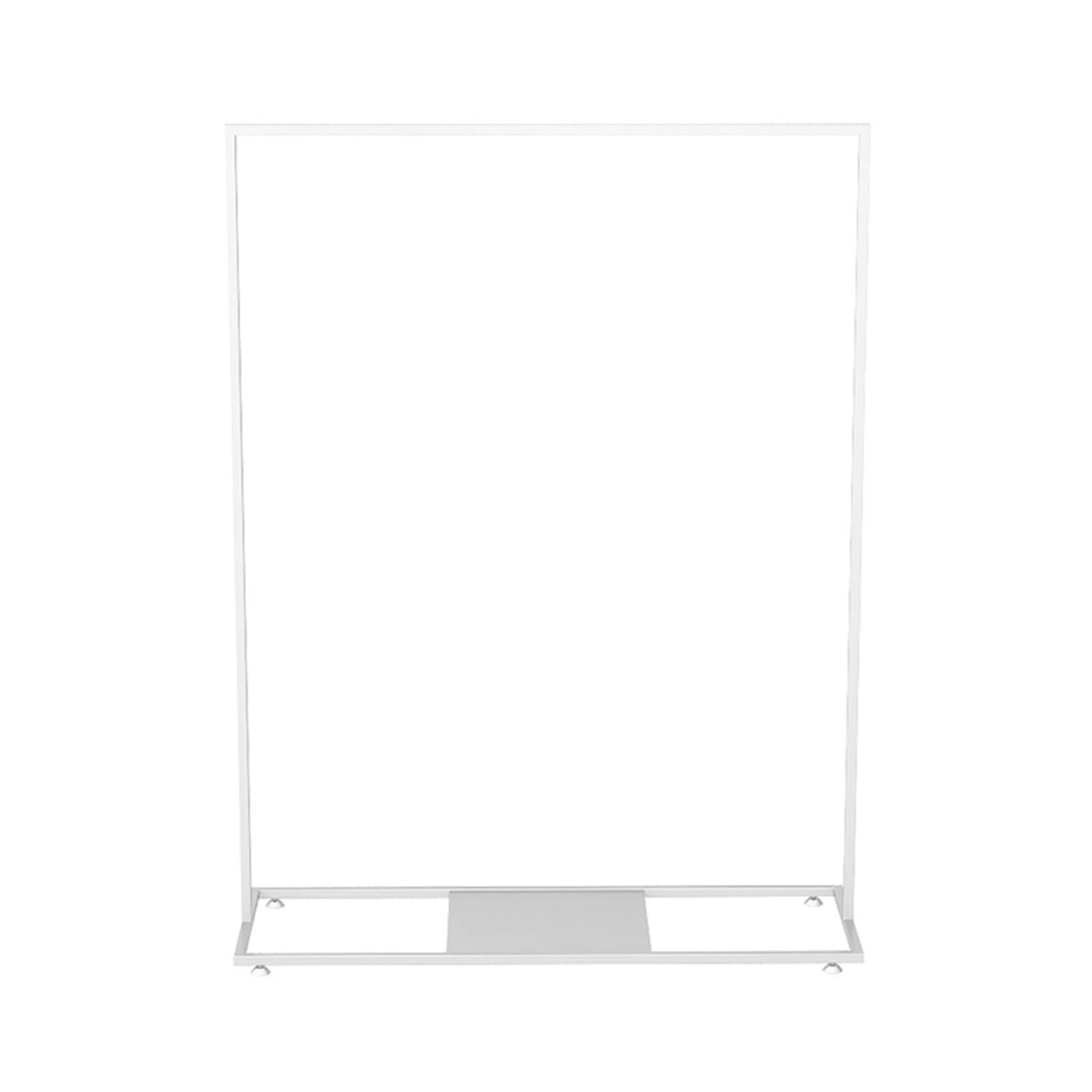 FGXHHS Heavy Duty Freestanding Suit Stand with Square Metal Rack, Single-Pole Clothes Hanger for Coat Storage, Bedroom, Cloakroom, Balcony, Showroom (Size: 160x100CM, Color: White)