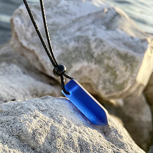 Crystal Point Pendant - Sea Glass Necklace - Spiritual Vibes Collection - Cute Meditation Jewelry - Cool Gifts - Good Luck and Protection Amulets - Trendy Wand Lucky Charms - Adjustable - Ocean Blue by Magic Human - Used condition - Image 4