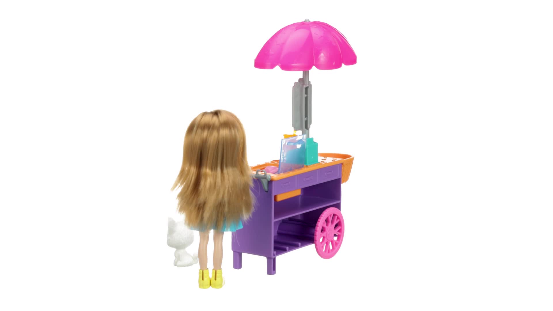 Barbie - Set Chelsea e Veicolo, playset con Bambola Chelsea bionda con