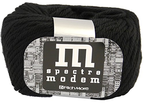 リッチモア スペクトルモデム 毛糸 極太 Col.46 ブラック 系 40g 約80m 5玉セット 2098