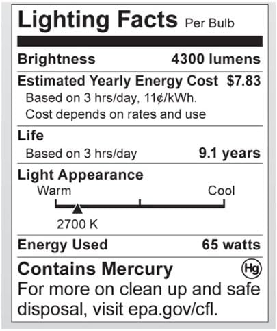 Miniatura 3 de Satco Hi pro espiral base medium, S7384, 65watts, 120 volts
