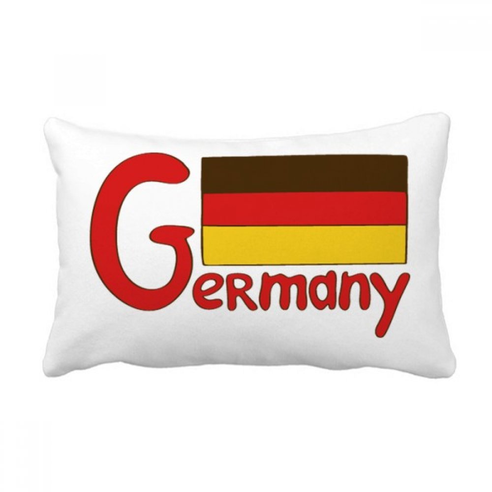 Coussin lombaire motif Allemagne rouge multicolore : idée cadeau originale déco canapé salon