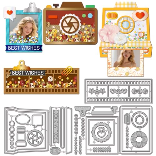 GLOBLELAND Camera Film Polaroid Shaker Cutting Dies