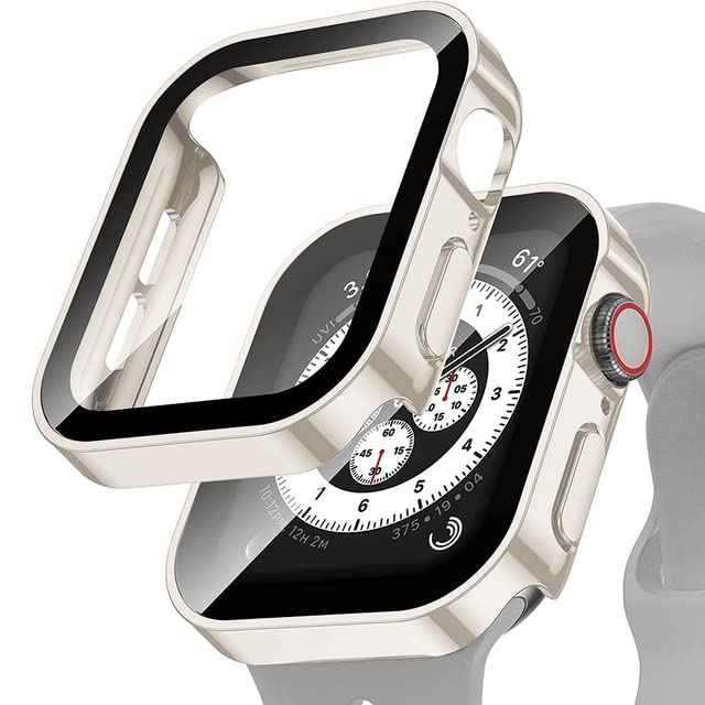 Écrin de protection iWatch ultra-mince en PC et verre trempé premium 38mm