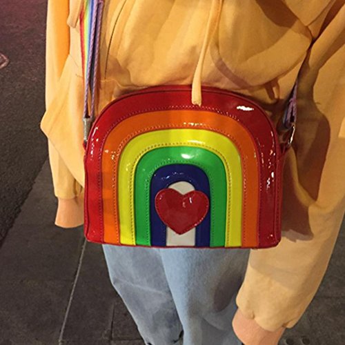 Bolso Colorido para Niñas de Cuero Sintético PU miniatura 3