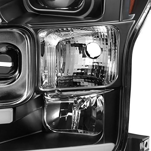 AKKON - For 15-17 Ford F-150 F150 [Factory LED DRL Tube Type] Black Bazel Projector Headlights Lamps