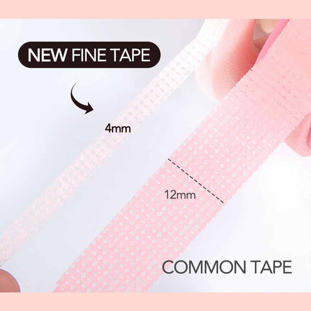 Lunamoon 10 Rolls Eyelash Extension Tape Eyelash Tape Eyelash Tape, 4mm Tape*10 Pink - Image 4