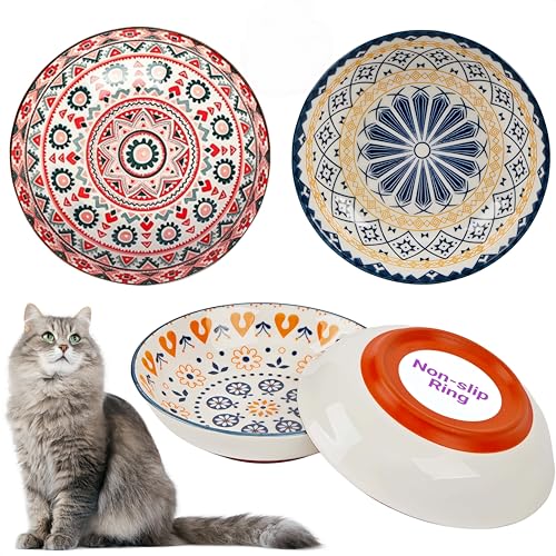 Whisker Fatigue Ceramic Boho Pattern Bowls