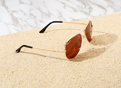 Image of Pro Acme Polarized Aviator Sunglasses for Men and Women 100% UV Protection, 58mm