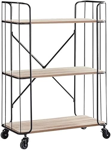 NA - Carrito de cocina de 3 niveles, estante vintage para panaderos, estante de almacenamiento para sala de estar (color marrón, tamaño 1 unidad)