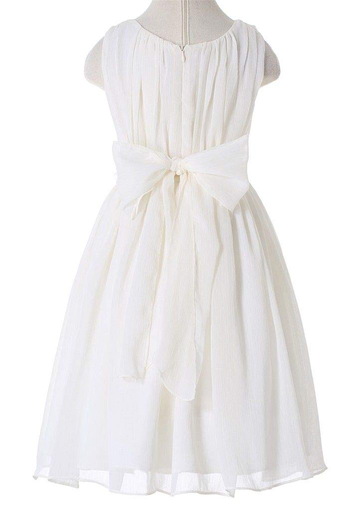 HAPPY ROSE Junior Bridesmaids Little Girls Elegant Ruffle Chiffon Summer Flowers Girls Dresses — view 2