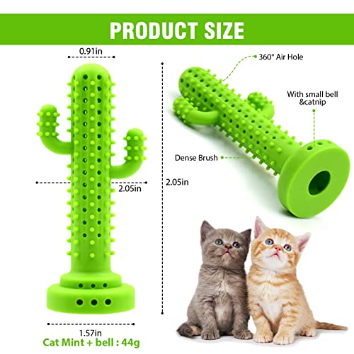 Lukyy Silicon Cat Dental Chews Toy,Cat Teeth Cleaning Toy With Catnips,Soft And Bite Resistant Cat Chew Stick For Aggressive Chewers,Interactive Cat Toy With Small Bell And Catmint #TOP3