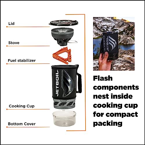 Jetboil Flash Camping Stove Cooking System, Carbon #TOP4