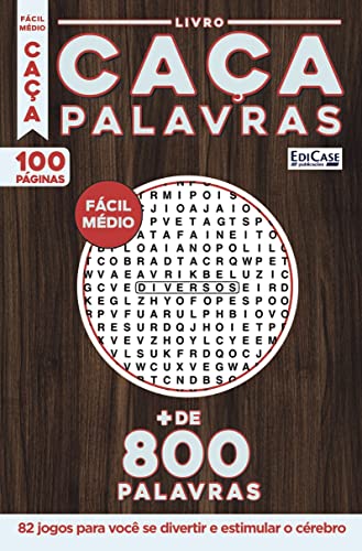 Livro Caça-Palavras 36: Nível Fácil/ Médio - 82 jogos para você se divertir e estimular o cérebro