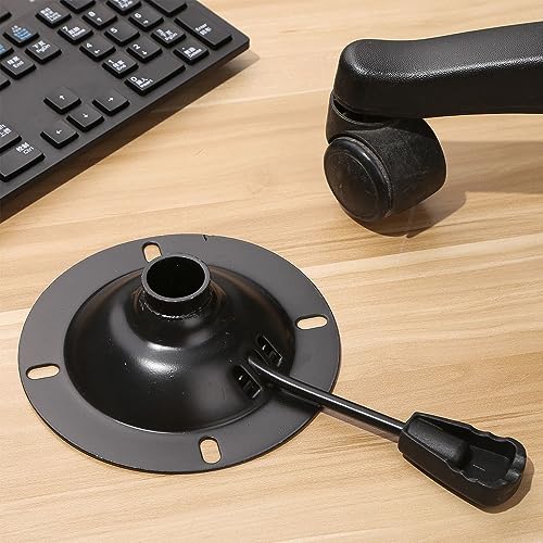 UtySty Office Chair Tilt Control Replacement Heavy Duty Swivel Seat Mechanism Base 5.5'' Mount Plate UP/Down Lift Lever Handle for Ergonomic Gaming Computer Chairs Bar Stool Repair Accessories - Image 3