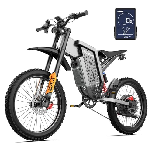 Vikzche Q X21 Max Electric Bike, Powerful Brushless Motor, 60V 30Ah Removable Lithium Battery, 19" Tires, Hydraulic Brakes, Max Load 180kg, MTB, E-Bike