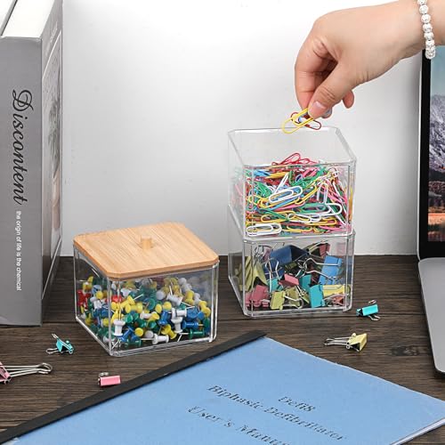 Porte-trombones transparent empilable en acrylique et bambou BTSKY - 3