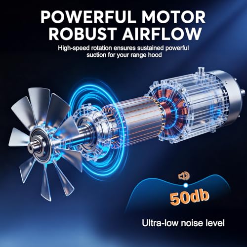 Image of 36 Inch Wall Mount Range Hood 1200 CFM, 4 Speed Remote Control Kitchen Wall Mount Range Hood with Motion Sensor & Adjustable LED Lighting Ducted /Ductless Convertible Pro Series