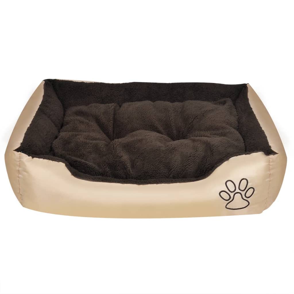 Calda cuccia per cani con cuscino imbottito, XL, per cani e gatti, in interni e in viaggio, impermeabile, antiscivolo, accogliente