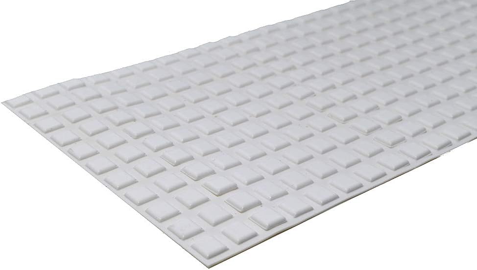 Bumper Specialties Self Adhesive Bumper Feet 0.400" x 0.100" (10.2mm x 2.5mm) Clear Square Polyurethane Pads for Industrial Surface Protection, 5,082 Pieces per Box, BS20
