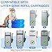 Godyoy 12 Cat Litter Refill Bags Compatible with Litter Genie XL+/XL/Plus/Standard/Style/Desgin Pail, Extra10% Length 27 Months Use Time, Super Odor Control, Plant Scented, Cartridge NOT Included