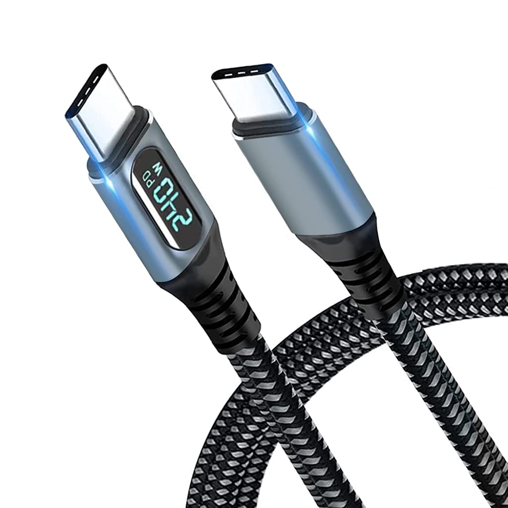 Verilux� USB4 Type C Cable for Thunderbolt 4, C Type Cable Fast Charging with LCD Display 240W PD 40Gbps Fast Data Transfer, 8K Display, 3ft Nylon Braided USB4 Cable for MacBook, Pro/Air iPad Samsung (B0C5HCPTXJ) Amazon Price History, Amazon Price Tracker