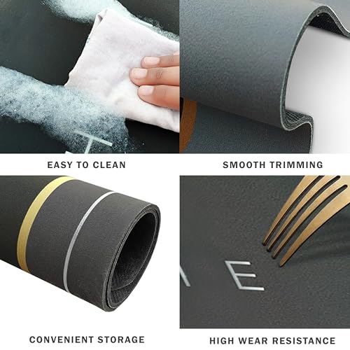 Image of Yellow Weaves Rubber 2 Pcs Anti Slip Water Soaking Rectangular Floor Mat, Water Absorbent Non Slip Bath Mat, Quick Dry Mat for Bathroom, Door Mat for Home, Kitchen, Office, Kitchen - Grey