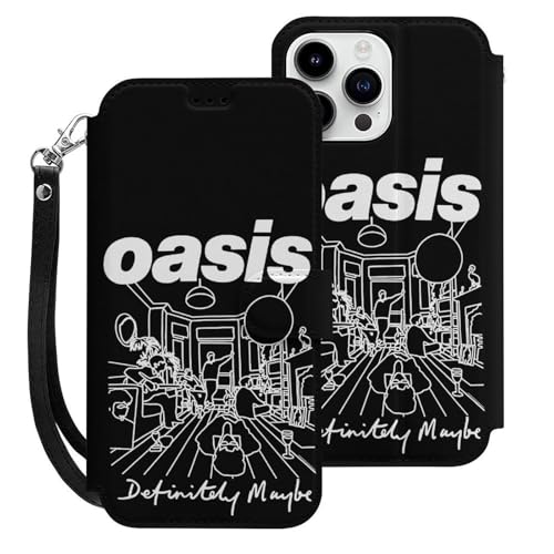 iPhone15ProMax用ケース 手帳型 オアシス OASIS バンド スマホケース ストラップ付き 財布型 アイフォン15ProMax用ケース おしゃれ 軽量 背面 携帯カバー カード収納 スタンド機能 PUレザー 耐衝撃