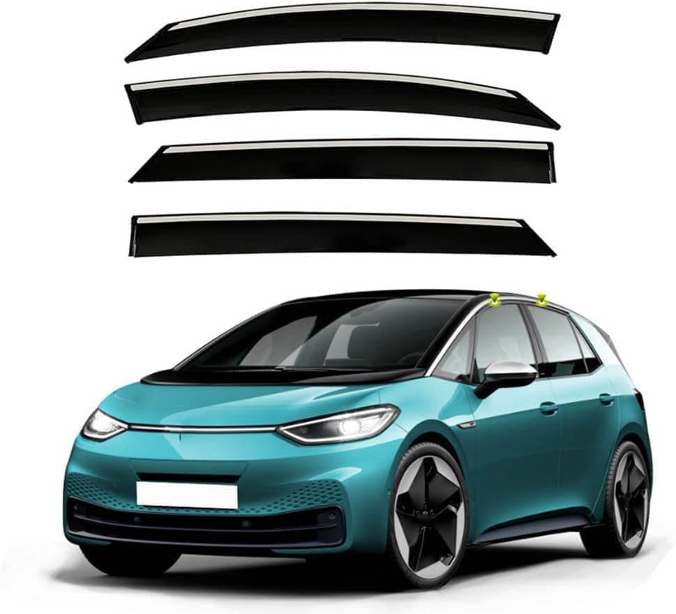Déflecteurs d'air pour VW ID.3 MK1 2021 | Set de 4 enjoliveurs de pluie avant et arrière