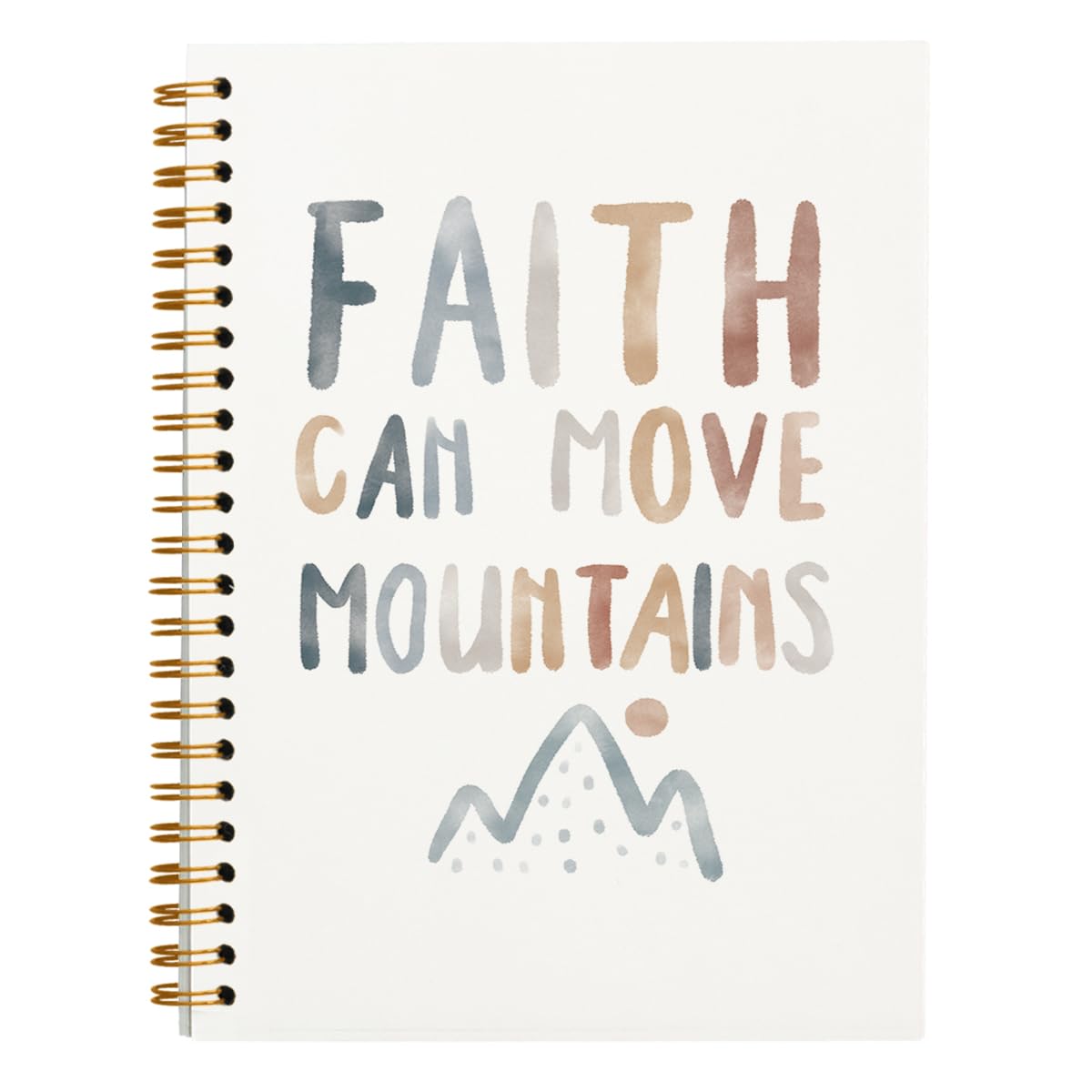 PLKMN Boho Christian Notebook Journal, Prayer Journal, Faith Can Move Mountains Bible Notebooks for Note Taking, Bible Journaling Notebook, Spiral