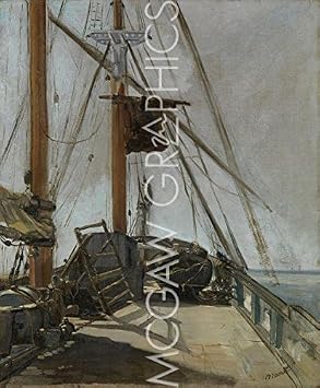The Ships Deck, c. 1860 by Edouard Manet, Art Print Poster 11" X 14"