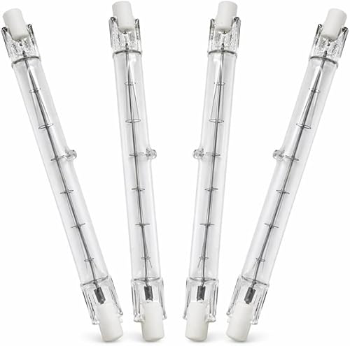 GROWS MORE R7s Halogen Light Bulb ECO Halogen 230W R7s Linear Light Bulbs (300W Equivalent) – 118mm Double Ended Floodlight Bulb – 230V Dimmable Warm White – J118 2900K for Security Light (Pack of 4)