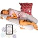 Pillow Capital 55" Pregnancy Pillow - U Shape Design for Full Body Support - Washable 100% Cotton Cover - Gift Wrapped, Plus Bonus eBook!