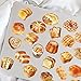 50PCS Tempting Bread Stickers PET Transparent Stickers Delious Food Decals Waterproof Decorative Decals for Scrapbook DIY Crafts Album Bullet Journal Planner Water Bottles Laptops (Bread)