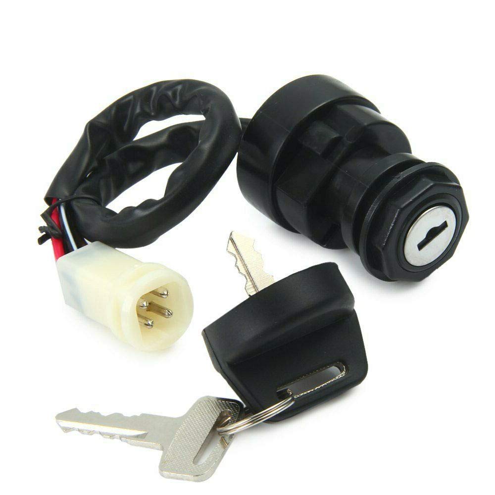 Motadin Ignition Key Switch compatible with Yamaha TERRA PRO 350 YFP350 1988/PRO-4 HAULER YFU1W 1989