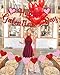 Happy Galentine's Day Banner Red Pink Galentine's Day Bunting Banner With Glitter,Galentines Day Heart Decorations for Galentines Day Anniversary Decorations Supplies