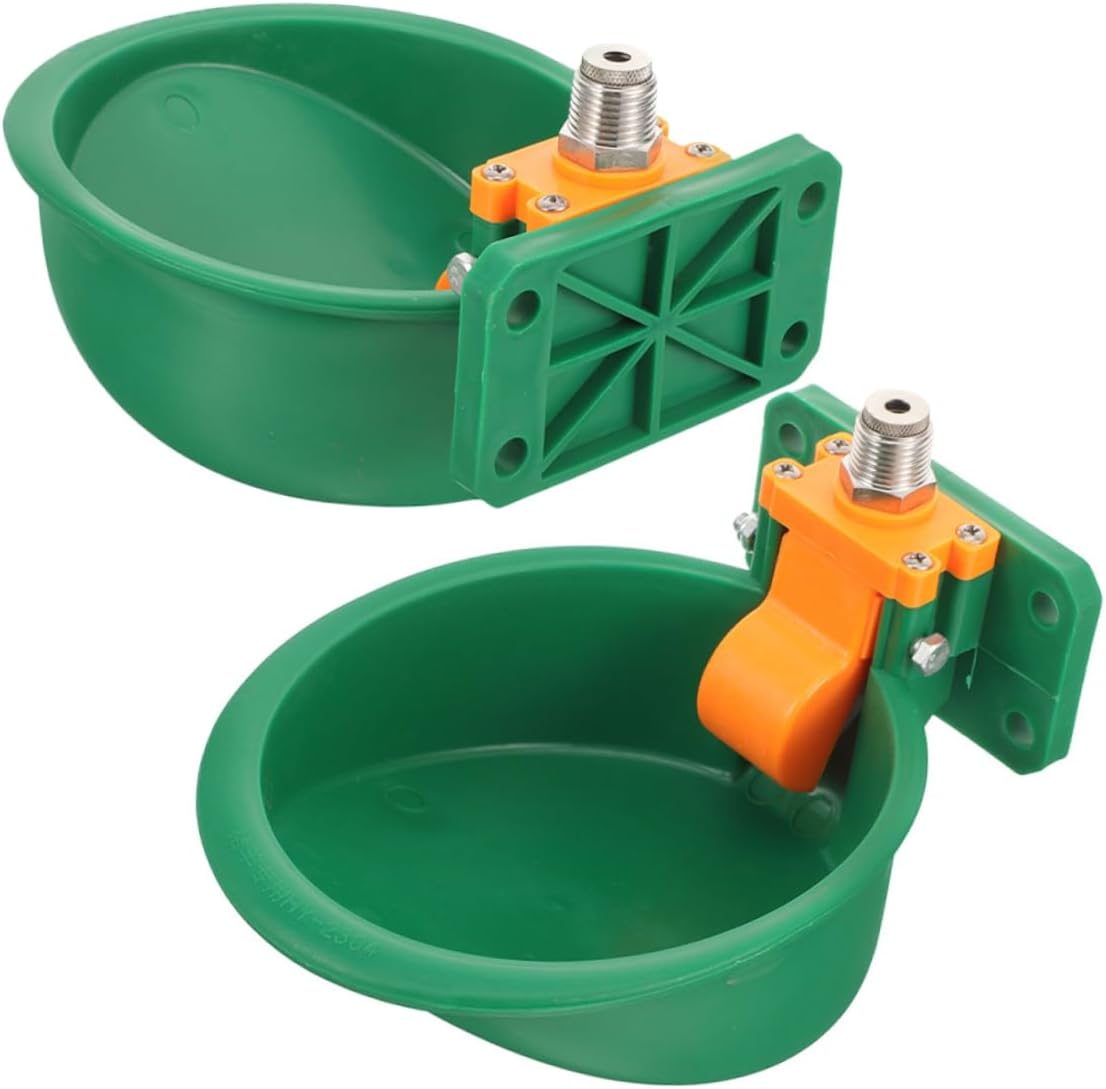 2pcs Automatic Livestock Waterer Sheep Goat Cattle Water Bowl Plastic Drinking Dispenser Sturdy Outdoor Design