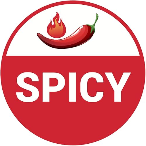 1.5 pulgadas 300 PCS Etiqueta de comida picante etiqueta circular etiquetas adhesivas extraíbles picantes calientes