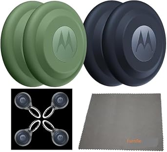 Fumfie Motorola Moto Tag 4-Pack with Key Ring Bundle, Bluetooth Location Tracker, Real Time Tracking, 5 Items