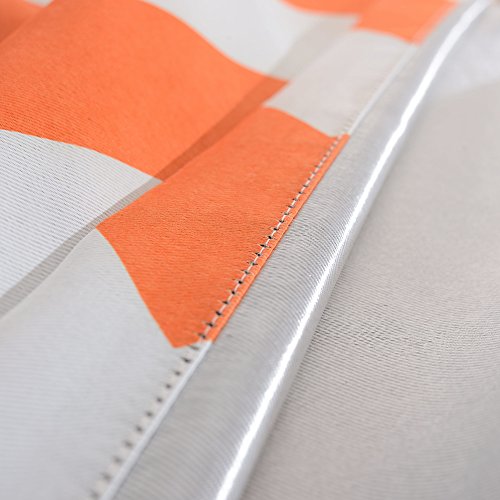 Melodieux Fashion Chevron Curtains For Living Room Dining Room, Darkening Blackout Grommet Top Window Drapes Soundproof Thermal Insulated For Bedroom, 84 Inches Long, 52 By 84 Inch, Orange (1 Panel) #TOP7