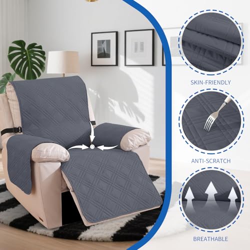 Ystyle Sesselschoner für Relaxsessel, Reversibler Sesselbezug mit Armlehne, Sesselüberwurf rutschfest… – Ansicht 5