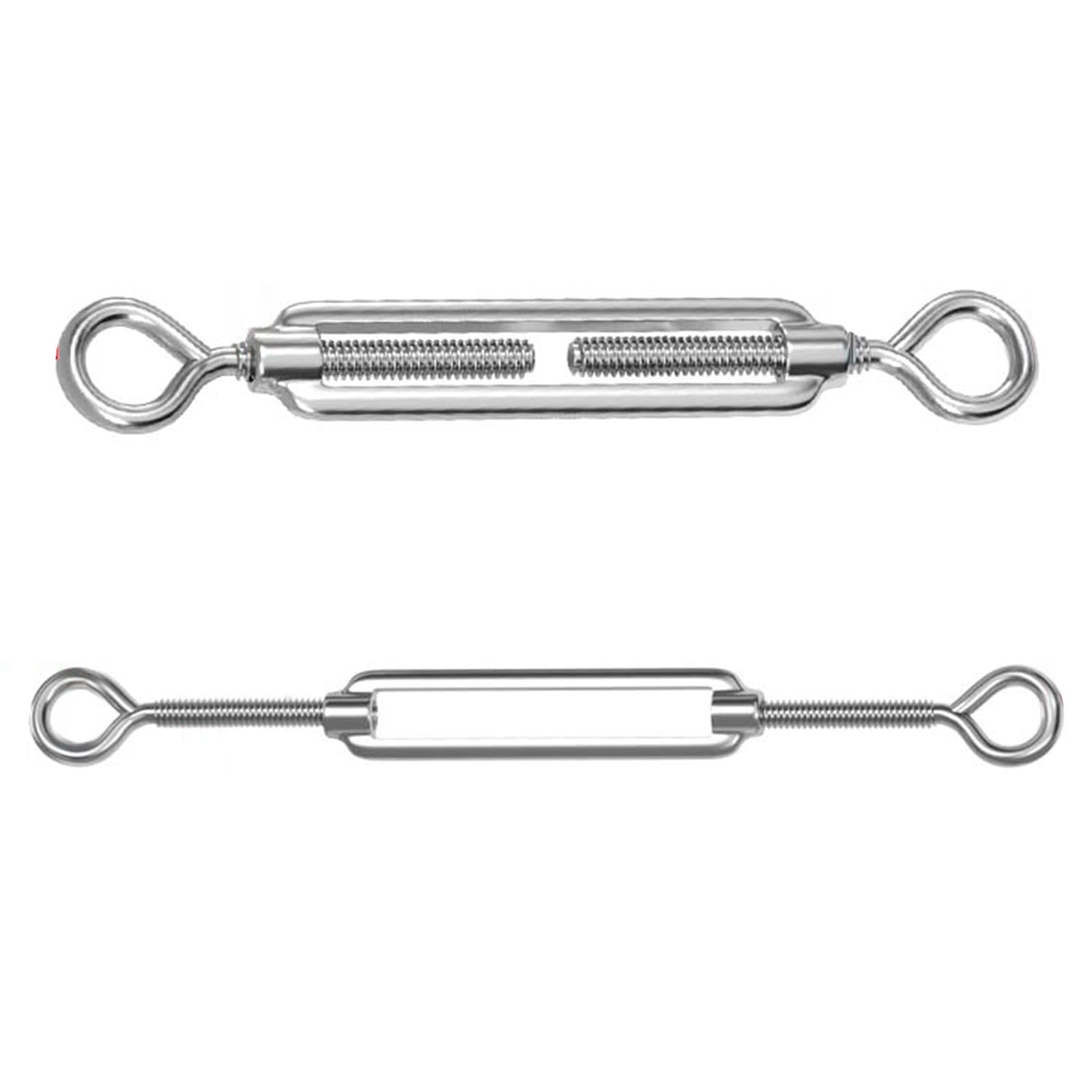 TEN-HIGH Tensor de alambre M8 Eye & Eye, tensor de cuerda de alambre de acero inoxidable 304, tensor de cable resistente para alambre de jardín, tensor de alambre de valla, colgar al aire libre, 6