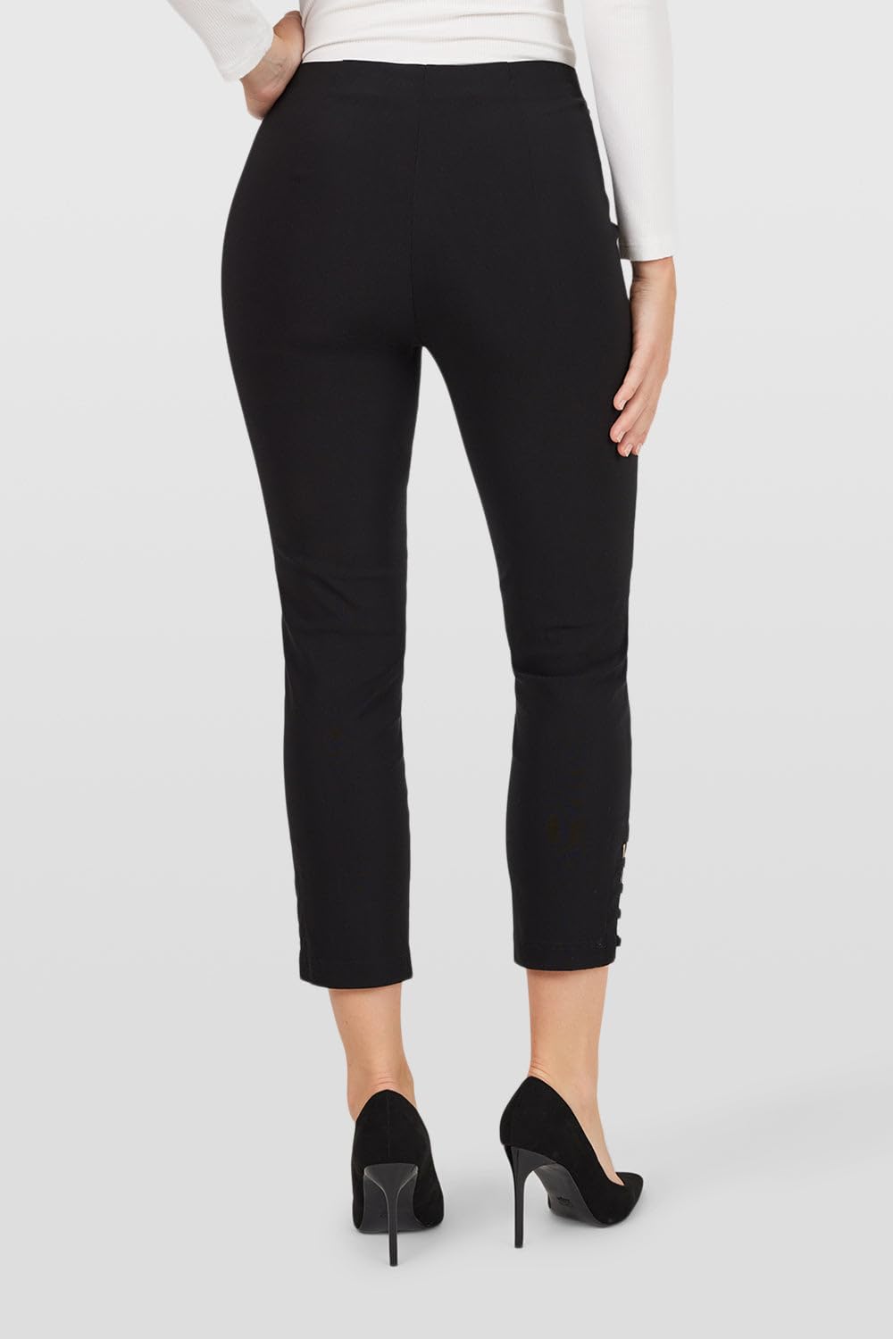 Robell Lena 09 7/8-Hose für Damen, Stretch, gerades Bein, Moderne Saumoptik
